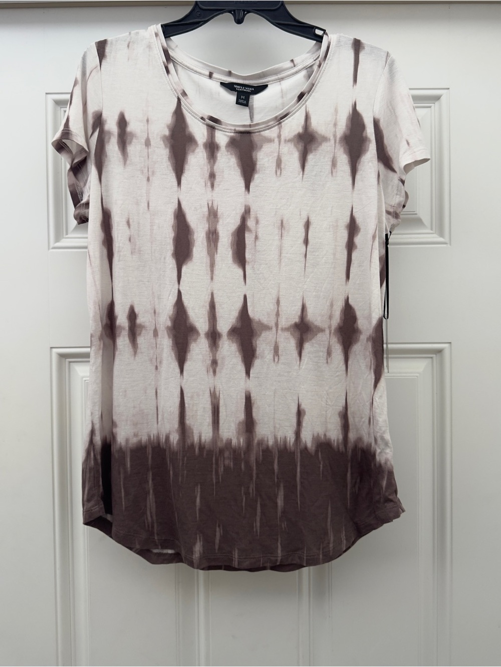 NWT Simply Vera Wang Tie-Dye Short Sleeve Top Medium